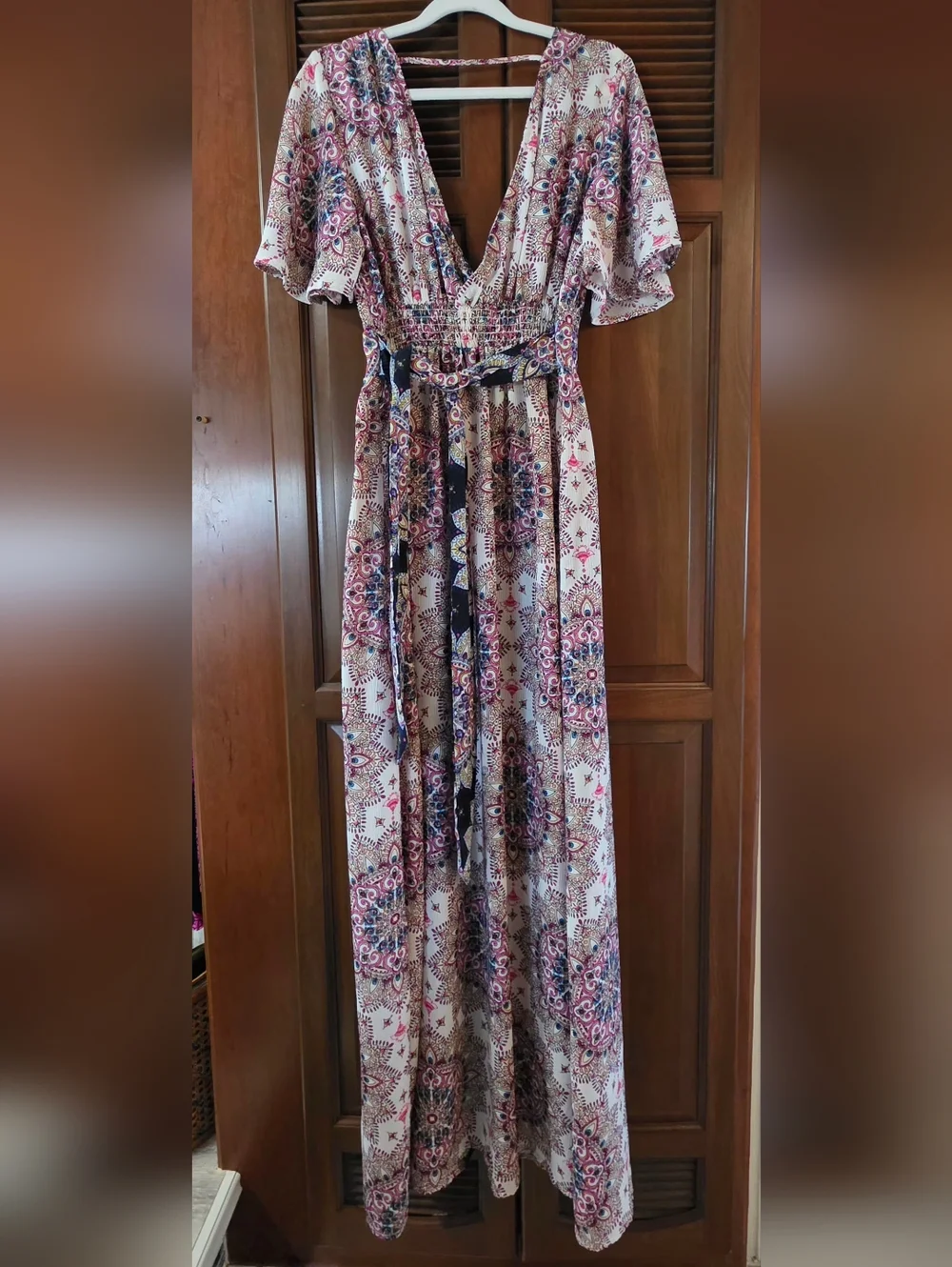 Altar'd State Boho Spring Summer Colorful Maxi Dress size Med - Picture 8 of 10